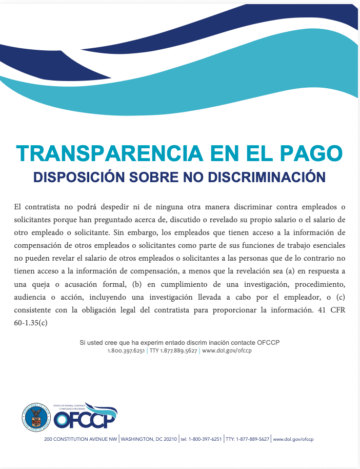 Image of Pay Transparency - Spanish